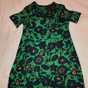 Green floral flowy mini dress size small